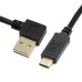 Angled USB-C Male to Up Angled (or Down-Angled) USB 3.0 Male Data Cable for Computer & Smartphones