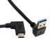 Short 30cm Up / Down Angled USB-A to Angled USB-C Extender Cord / Extension Cable for Phones / Macs