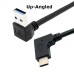 Short 30cm Up / Down Angled USB-A to Angled USB-C Extender Cord / Extension Cable for Phones / Macs Short 30cm Up / Down Angled USB-A to Angled USB-C Extender Cord / Extension Cable for Phones / Macs