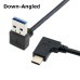 Short 30cm Up / Down Angled USB-A to Angled USB-C Extender Cord / Extension Cable for Phones / Macs Short 30cm Up / Down Angled USB-A to Angled USB-C Extender Cord / Extension Cable for Phones / Macs