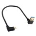 Short 30cm Up / Down Angled USB-A to Angled USB-C Extender Cord / Extension Cable for Phones / Macs