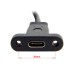 Super Short Panel Mount USB-C Female to USB-A Male Extension Cable / Adapter Cable