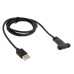 Super Short Panel Mount USB-C Female to USB-A Male Extension Cable / Adapter Cable