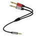 3.5mm 1/8" Aux Stereo Audio (TRS) Male to Dual 1/4 Inch 6.35mm Mono TS Male Y Splitter Cable