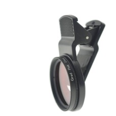 Cloth-Clip Pro 37mm Thread Graduated Pink Filter Lens for iPhone / iPad / Cell Phones Cloth-Clip Pro 37mm Thread Graduated Pink Filter Lens for iPhone / iPad / Cell Phones