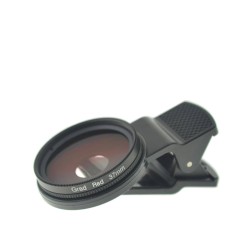 Cloth-Clip Pro 37mm Thread Graduated Red Filter Lens for iPhone / iPad / Cell Phones Cloth-Clip Pro 37mm Thread Graduated Red Filter Lens for iPhone / iPad / Cell Phones