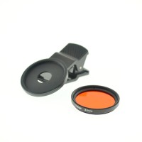 Cloth-Clip Pro 37mm Thread Grade 3 (#3) Solid Color Orange Filter Lens for iPhone, iPad / CellPhones Cloth-Clip Pro 37mm Thread Grade 3 (#3) Solid Color Orange Filter Lens for iPhone, iPad / CellPhones