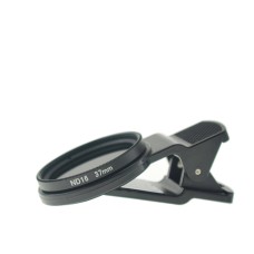 Cloth-Clip 37mm NDx16 ND16 Neutral Density Filters (ND Filter Lens) for iPhone / iPad / Smart Phones Cloth-Clip 37mm NDx16 ND16 Neutral Density Filters (ND Filter Lens) for iPhone / iPad / Smart Phones