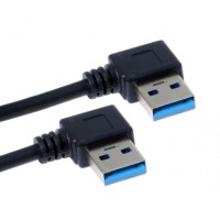 90° Angled USB Type-A (USB 3.0) to Angled USB Type-A (Male to Male) Data & Sync Cable 90° Angled USB Type-A (USB 3.0) to Angled USB Type-A (Male to Male) Data & Sync Cable