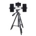 Multi-Mount for Attaching 3 Smartphones / iPhones with 1/4"-20 Thread Camera Tripod Ballhead Multi-Mount for Attaching 3 Smartphones / iPhones with 1/4"-20 Thread Camera Tripod Ballhead
