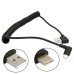 Coil Retractable Dual Angled USB Type-A to USB Type-C Extension Cable for Smartphone Charger / Data