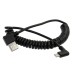 Coil Retractable Dual Angled USB Type-A to USB Type-C Extension Cable for Smartphone Charger / Data