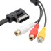 AMI MMI to 3 RCA Audio Video Cable Female DVD video and audio input cable For Audi A1 A7 A8 VW Car