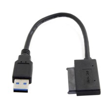 USB 3.0 to Micro SATA 7+9 16 Pin 1.8" 90 Degree Angled Hard Disk Driver SSD Adapter Cable