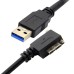 Super Long 5M / 16 feet 90 Degree Right Angle Micro USB 3.0 (Micro-B) Panel Mount for Industrial Cameras