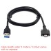 USB 3.0 Type-A (USB-A) to Panel Mount USB Type-C (USB-C) Male Cable 