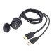 Boat / Motorcycle / Car USB / HDMI AUX Flush Mount Waterproof Extension Dash Pannel Cable Boat / Motorcycle / Car USB / HDMI AUX Flush Mount Waterproof Extension Dash Pannel Cable