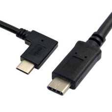 Straight USB-C Male to Right-Angle-C Male(USB 3.1 / USB Type C Male) Cable for SmartPhone / Mac / PC Straight USB-C Male to Right-Angle-C Male(USB 3.1 / USB Type C Male) Cable for SmartPhone / Mac / PC