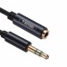 3.5mm 3-pole Male to Female Aux Audio Cable for Headphone / iPhone / Smartphones / Home Stereo
