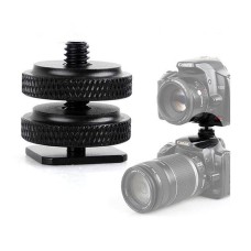 Metal Tripod Mount Hot shoe Adapter 1/4 inch Screw With Double Layer for Camera Tripod Head Micropho Metal Tripod Mount Hot shoe Adapter 1/4 inch Screw With Double Layer for Camera Tripod Head Micropho
