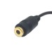Super Short 90 degree Angled 3-pole 3.5mm Audio Aux Male to Female Cable Adapter Super Short 90 degree Angled 3-pole 3.5mm Audio Aux Male to Female Cable Adapter