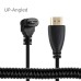 6.6ft / 2m Long Premium Curl Spring / Coiled Retractable HDMI Male to Angled Micro HDMI Male Cable