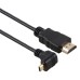 30cm 90 Degree Up Angled / Down Angled Micro HDMI Male to HDMI Male Extension Cable for Cell Phones