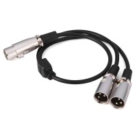XLR Female to DUAL XLR Male Splitter Cable XLR Female to DUAL XLR Male Splitter Cable