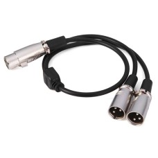 XLR Female to DUAL XLR Male Splitter Cable XLR Female to DUAL XLR Male Splitter Cable