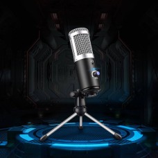 Plug-n-Play Real Time Cardioid Condenser USB Microphone with Stand for Live, Youtubers, vLoggers Plug-n-Play Real Time Cardioid Condenser USB Microphone with Stand for Live, Youtubers, vLoggers