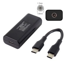 DC 4.8*1.7mm Jack Input to USB-C Type-C Power Plug Charge Cable 45w for Macbook Laptop Phone