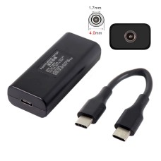 DC 4.0*1.7mm Jack Input to USB-C Type-C Power Plug Charge Cable 45w for Macbook Laptop Phone