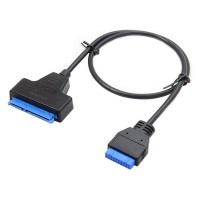 2.5 Inch SATA 22Pin SSD HDD to USB 3.0 Motherboard 19Pin 20Pin Header Cable 50cm 2.5 Inch SATA 22Pin SSD HDD to USB 3.0 Motherboard 19Pin 20Pin Header Cable 50cm