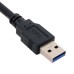 1M / 3.3ft Waterproof Single USB 3.0 Extension Latch Mount Car AUX Cable for Dashboard Panel
