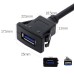 1M / 3.3ft Waterproof Single USB 3.0 Extension Latch Mount Car AUX Cable for Dashboard Panel