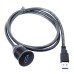 1M 3.3ft Waterproof USB 3.0 Extension AUX Flush Mount Car Mount Extension Cable for Dashboard Panel