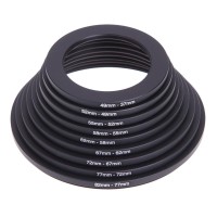 Filter Ring Adapter 9pcs 82mm 77mm 72mm 67mm 62mm 58mm 55mm 52mm 49mm 37mm Step Down Adapters Filter Ring Adapter 9pcs 82mm 77mm 72mm 67mm 62mm 58mm 55mm 52mm 49mm 37mm Step Down Adapters