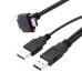 Super Long 8 Meter Up-Angled / Down-Angled USB-C to USB 3.0 Type A with Extra Power Power Input Super Long 8 Meter Up-Angled / Down-Angled USB-C to USB 3.0 Type A with Extra Power Power Input