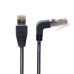 Left Angled 8P8C STP Cat6 Lan Ethernet Network Patch Cord 90 Degree to Straight Cable 50cm Left Angled 8P8C STP Cat6 Lan Ethernet Network Patch Cord 90 Degree to Straight Cable 50cm