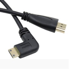 6ft / 1.8m Long Premium Curl Spring / Coiled Retractable HDMI Male to Angled Mini HDMI Male Cable
