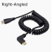 6ft / 1.8m Long Premium Curl Spring / Coiled Retractable HDMI Male to Angled Mini HDMI Male Cable