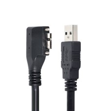 USB 3.0 A Male to USB 3.0 Micro B 90 Degree Angled Panel Mount Cable