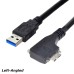 USB 3.0 A Male to USB 3.0 Micro B 90 Degree Angled Panel Mount Cable