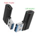 90-degree Left / Right Angle USB 3.0 A Male to USB-C Female Adapter / Converter / Connector 90-degree Left / Right Angle USB 3.0 A Male to USB-C Female Adapter / Converter / Connector