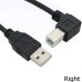 Left-Angled / Right-Angled / Up-Angled / Down-Angled 90 degree Angle USB-B Male to USB-A Male Cable