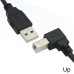 Left-Angled / Right-Angled / Up-Angled / Down-Angled 90 degree Angle USB-B Male to USB-A Male Cable