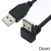 Right-Angled / Left-Angled / Up-Angled / Down-Angled 90 degree Angle USB-A Male to USB-A Male Cable