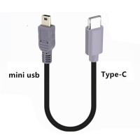 50cm Short Mini USB Male to USB-C Male OTG Cable / On-The-Go Cord 50cm Short Mini USB Male to USB-C Male OTG Cable / On-The-Go Cord
