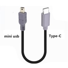 50cm Short Mini USB Male to USB-C Male OTG Cable / On-The-Go Cord 50cm Short Mini USB Male to USB-C Male OTG Cable / On-The-Go Cord