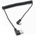 Retractable Coil Right Angle USB A Male to Right Angle Mini USB Cable / Cord for Smartphones Retractable Coil Right Angle USB A Male to Right Angle Mini USB Cable / Cord for Smartphones